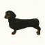 Dachshund Black Hand Towel
