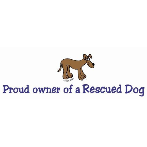 Proud owner of a rescue dog