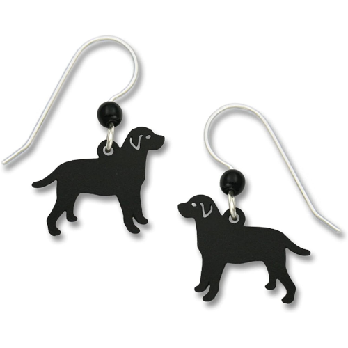 Labrador Retriever Earrings Black