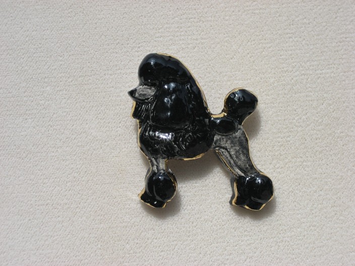 Poodle (Standard - Show Cut) (Black) Pin
