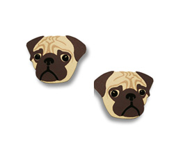 Pug Post Earrings