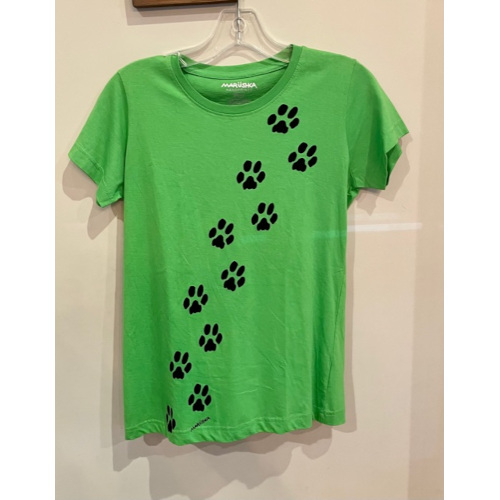 Green Paw Prints T-Shirt