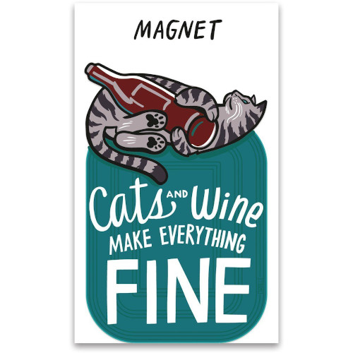 Cats and Wine Magnet